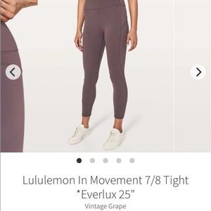 Lululemon in movement leggings
